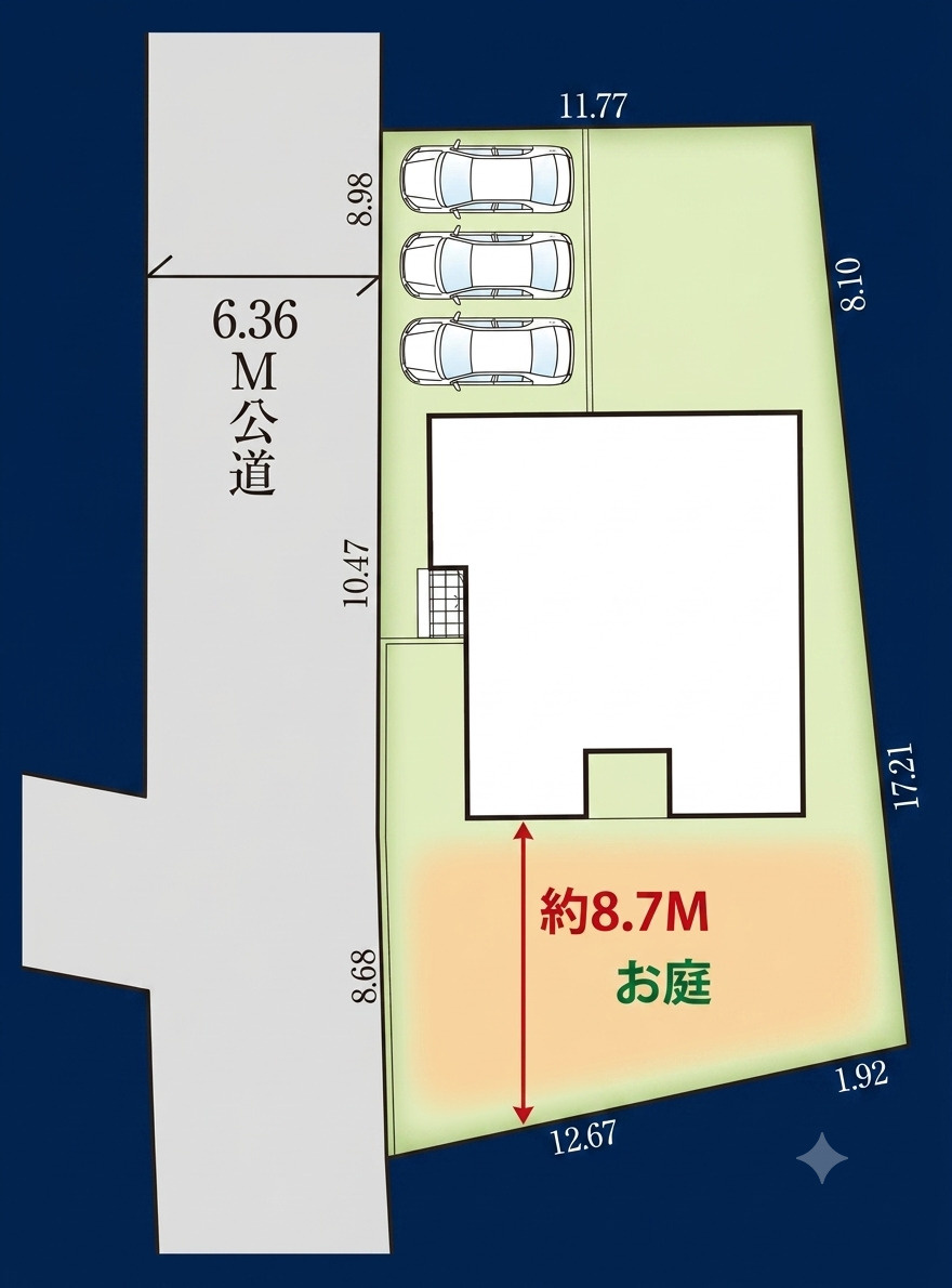 川越市古市場全1棟　新築戸建　グラファーレの区画図