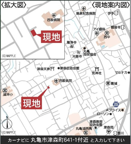 丸亀市津森町第３の地図