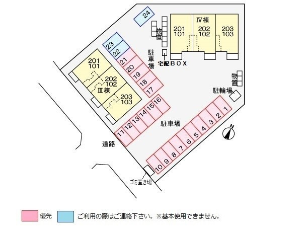 サニー　セイバリ　Ⅳの区画図