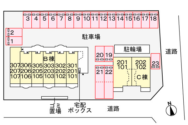 セレーノ・Ｂの区画図