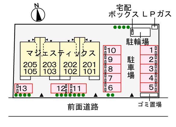 マジェスティックスの区画図