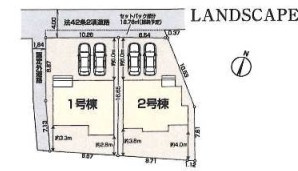 川越市笠幡第5　全2棟　新築戸建リーブルガーデンの区画図