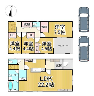 【間取り】 | 川西市見野2丁目34の24　新築一戸建て