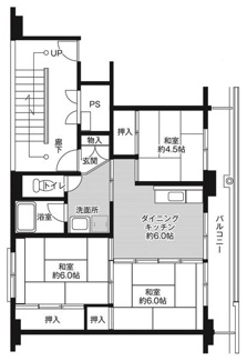 【間取り】 | ビレッジハウス大田2号棟