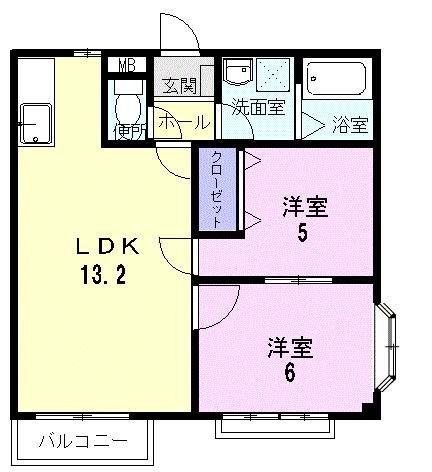 【間取り】 | クリアヴィレッジＢ