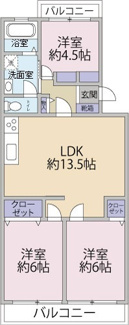 【間取り】 | エメラルドマンション府中南 | 3LDK
令和8年8月上旬リフォーム完了予定
