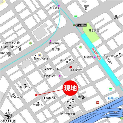 Ｂｅｌｌｅ　Ｌｅａｄ水天宮の地図
