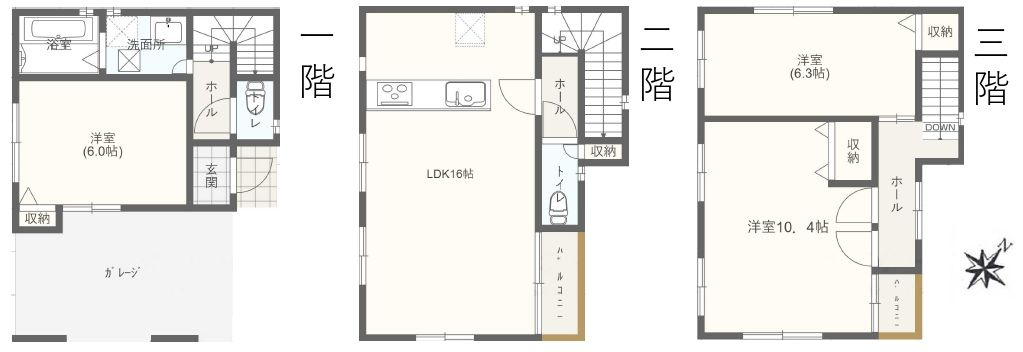 葛飾区新小岩1丁目中古住宅の間取り|全室6帖以上・3LDK＋カースペース。新規リフォーム施工が完了いたしましたのでいつでも内覧が可能です。