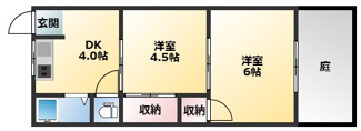 【間取り】 | 久宝寺コーポ