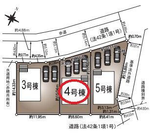 【区画図】 | クレイドルガーデン赤穂市北野中第４ | 区画図