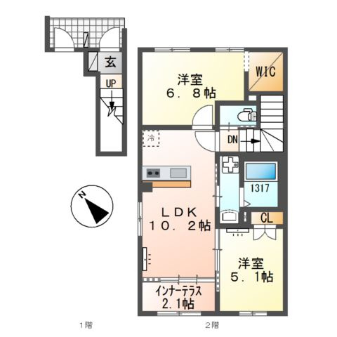 【間取り】 | 仮）仲原２丁目新築アパート