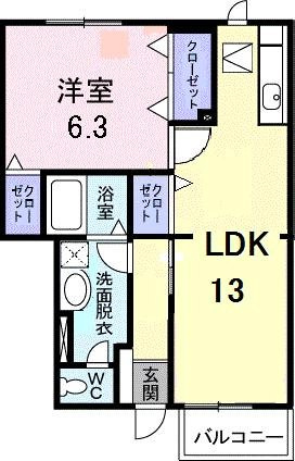 メゾンフルーレ　Ｂの間取り