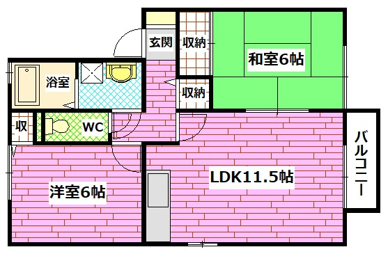 セジュール重本　B棟の間取り