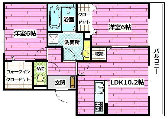 D-room上影　A棟の間取り