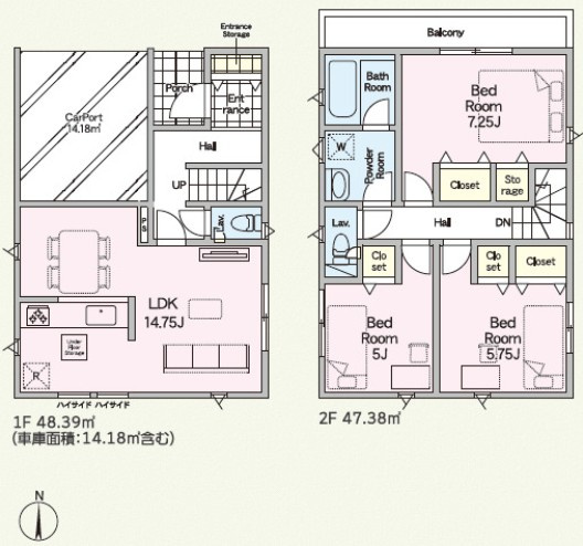 【間取り】 | 海老名市社家第18 新築戸建 全3棟