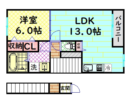 【間取り】 | クレールメゾン美原
