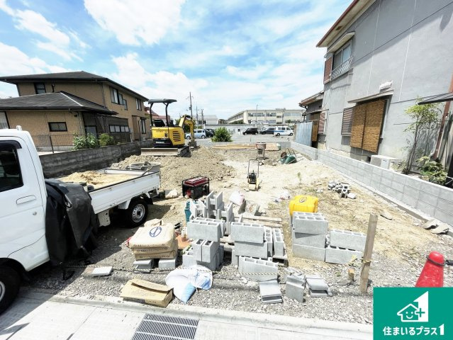 宇治市伊勢田町毛語　第1期　新築一戸建ての外観|周辺は落ち着いた街並みの住宅地！子育てがしやすい住環境です！まだ未完成ですが、現地でしかわからない事もございます。是非一度ご覧ください。