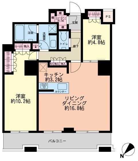 ザ・パークハウス西新宿タワー60の間取り