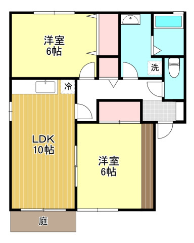 【間取り】 | シャルマンサンノコリ B