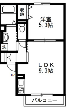 【間取り】 | ヴィレッジハルミⅠ