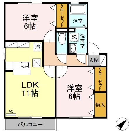 【間取り】 | メルベーユコート　C棟