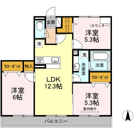 【間取り】 | イル　ヴィラージュ　A棟