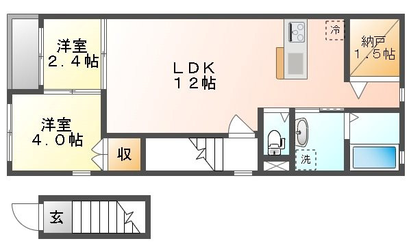 【間取り】 | シャガール　A棟