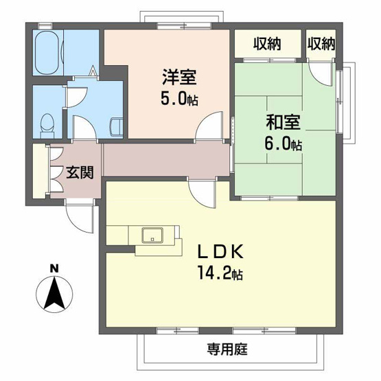 【間取り】 | オークス　弐番館