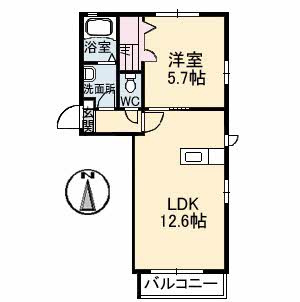 【間取り】 | ラ・パルテール関　参番館