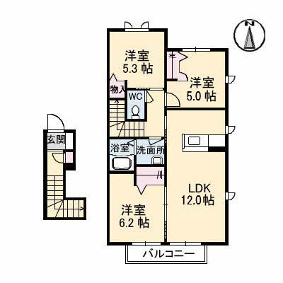 【間取り】 | ラ・ヴィータ金岡西町　弐番館