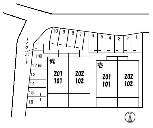 【区画図】 | ラ・ヴィータ金岡西町　弐番館