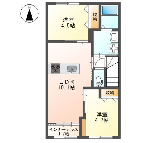 レヴメゾン神山弐番館　の間取り