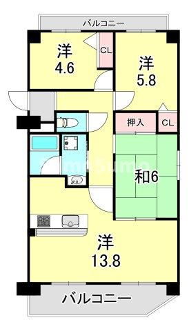 アーバネックス芦屋業平の間取り