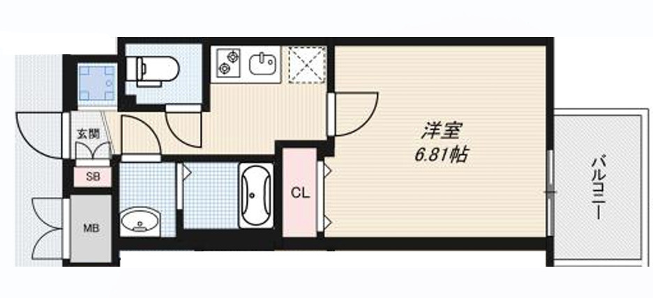 フォーリアライズ難波シエロの間取り