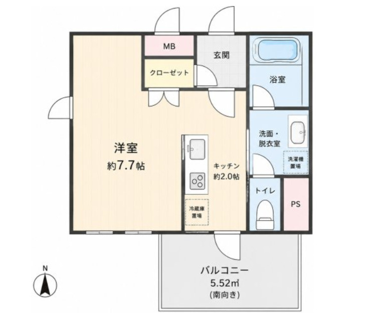 リビオレゾン北浜天満橋の間取り