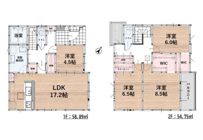 【間取り】 | 福岡市南区花畑1丁目4期　1号棟（全1棟）【仲介手数料無料・0円】 | 平日、土日祝日もお好きな日時にご見学可能です。お気軽にお問合せ下さい。