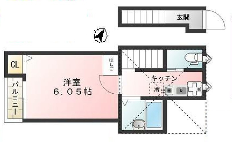 Ｇｌａｎｚ王子ＷＥＳＴ　２０３の間取り