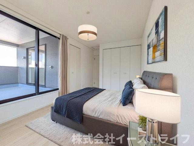 【新築戸建】　いわき市泉町第8　限定1棟の寝室|同社施工の寝室に家具を配置したイメージ画像です
※本画像はCGで作成しており、実際に現地に 家具は置かれておりません。また、価格に 家具は含まれておりません。