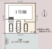 【新築戸建】　いわき市泉町第8　限定1棟の区画図|区画図です。ご参照ください。