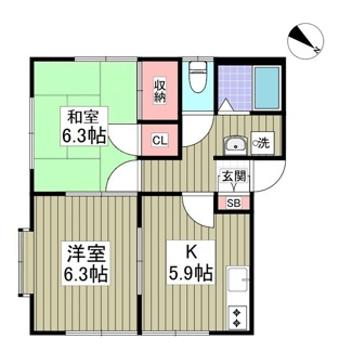 【間取り】 | ハイツ下原A棟