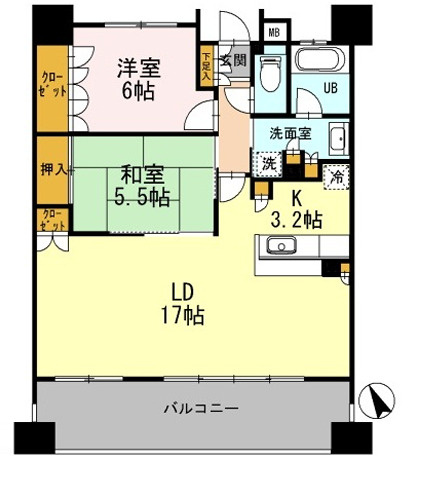 カスタリア上町台の間取り