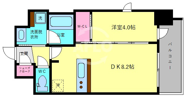 エステムコート谷町九丁目の間取り|エステムコート谷町九丁目　間取り