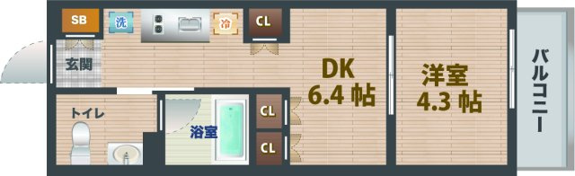 【間取り】 | RESIDENCE　KOENJI | 1DKのお部屋です。