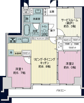 モリス東陽町の間取り