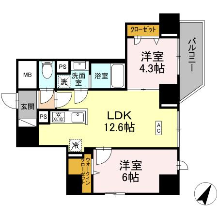 K.H.Mビルの間取り
