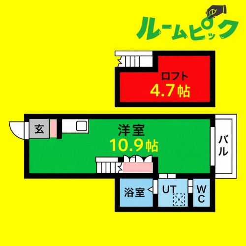 Estudio南脇　名古屋市賃貸　仲介手数料無料の間取り