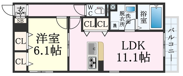 フェーブ島上