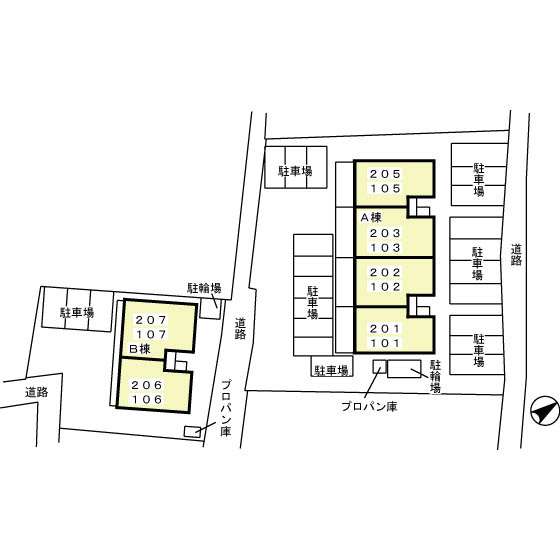 Sunny　Terrace　Ⅰの駐車場