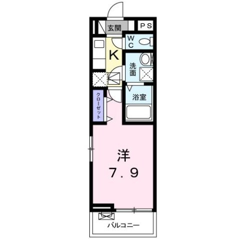 【間取り】 | グリシーヌ・ユーヤ三ツ沢Ｂ