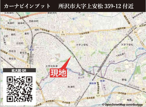 仲介手数料無料　ケイアイグレース所沢市上安松13期・新築全1棟の地図